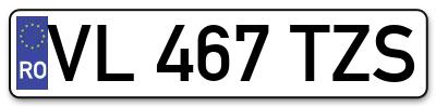 Placuta inmatriculare numar auto  VL-467-TZS, VL 467 TZS, VL467TZS