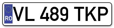 Placuta inmatriculare numar auto  VL-489-TKP, VL 489 TKP, VL489TKP