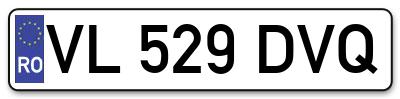 Placuta inmatriculare numar auto  VL-529-DVQ, VL 529 DVQ, VL529DVQ