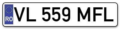 Placuta inmatriculare numar auto  VL-559-MFL, VL 559 MFL, VL559MFL
