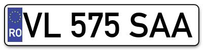 Placuta inmatriculare numar auto  VL-575-SAA, VL 575 SAA, VL575SAA