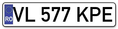 Placuta inmatriculare numar auto  VL-577-KPE, VL 577 KPE, VL577KPE