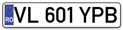 Placuta inmatriculare numar auto  VL-601-YPB, VL 601 YPB, VL601YPB