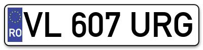 Placuta inmatriculare numar auto  VL-607-URG, VL 607 URG, VL607URG