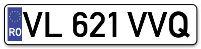 Placuta inmatriculare numar auto  VL-621-VVQ, VL 621 VVQ, VL621VVQ