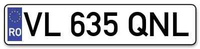 Placuta inmatriculare numar auto  VL-635-QNL, VL 635 QNL, VL635QNL