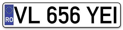 Placuta inmatriculare numar auto  VL-656-YEI, VL 656 YEI, VL656YEI