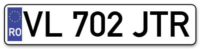 Placuta inmatriculare numar auto  VL-702-JTR, VL 702 JTR, VL702JTR