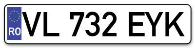 Placuta inmatriculare numar auto  VL-732-EYK, VL 732 EYK, VL732EYK