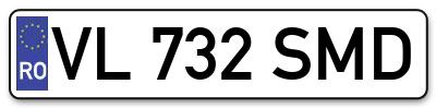 Placuta inmatriculare numar auto  VL-732-SMD, VL 732 SMD, VL732SMD