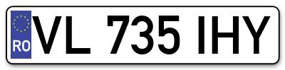 Placuta inmatriculare numar auto  VL-735-IHY, VL 735 IHY, VL735IHY
