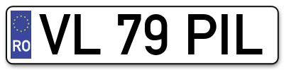 Placuta inmatriculare numar auto  VL-79-PIL, VL 79 PIL, VL79PIL