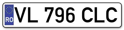 Placuta inmatriculare numar auto  VL-796-CLC, VL 796 CLC, VL796CLC