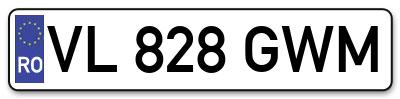 Placuta inmatriculare numar auto  VL-828-GWM, VL 828 GWM, VL828GWM