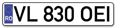Placuta inmatriculare numar auto  VL-830-OEI, VL 830 OEI, VL830OEI