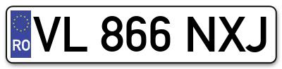 Placuta inmatriculare numar auto  VL-866-NXJ, VL 866 NXJ, VL866NXJ