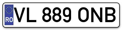Placuta inmatriculare numar auto  VL-889-ONB, VL 889 ONB, VL889ONB