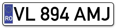 Placuta inmatriculare numar auto  VL-894-AMJ, VL 894 AMJ, VL894AMJ