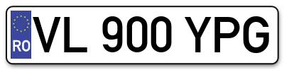 Placuta inmatriculare numar auto  VL-900-YPG, VL 900 YPG, VL900YPG