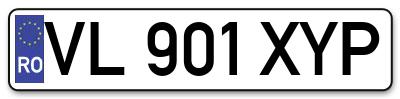 Placuta inmatriculare numar auto  VL-901-XYP, VL 901 XYP, VL901XYP