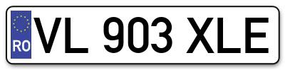 Placuta inmatriculare numar auto  VL-903-XLE, VL 903 XLE, VL903XLE