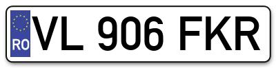 Placuta inmatriculare numar auto  VL-906-FKR, VL 906 FKR, VL906FKR