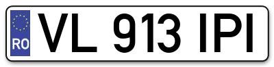 Placuta inmatriculare numar auto  VL-913-IPI, VL 913 IPI, VL913IPI