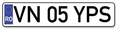 Placuta inmatriculare numar auto  VN-05-YPS, VN 05 YPS, VN05YPS