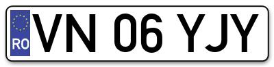 Placuta inmatriculare numar auto  VN-06-YJY, VN 06 YJY, VN06YJY