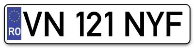 Placuta inmatriculare numar auto  VN-121-NYF, VN 121 NYF, VN121NYF