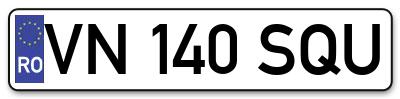 Placuta inmatriculare numar auto  VN-140-SQU, VN 140 SQU, VN140SQU