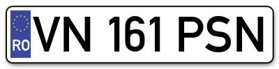 Placuta inmatriculare numar auto  VN-161-PSN, VN 161 PSN, VN161PSN