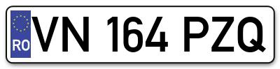 Placuta inmatriculare numar auto  VN-164-PZQ, VN 164 PZQ, VN164PZQ