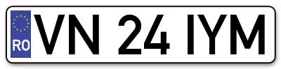 Placuta inmatriculare numar auto  VN-24-IYM, VN 24 IYM, VN24IYM