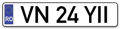 Placuta inmatriculare numar auto  VN-24-YII, VN 24 YII, VN24YII