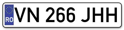 Placuta inmatriculare numar auto  VN-266-JHH, VN 266 JHH, VN266JHH