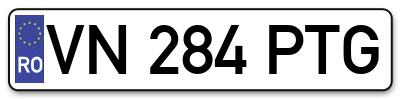 Placuta inmatriculare numar auto  VN-284-PTG, VN 284 PTG, VN284PTG