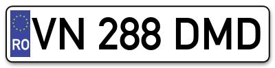 Placuta inmatriculare numar auto  VN-288-DMD, VN 288 DMD, VN288DMD