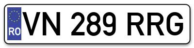 Placuta inmatriculare numar auto  VN-289-RRG, VN 289 RRG, VN289RRG