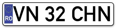 Placuta inmatriculare numar auto  VN-32-CHN, VN 32 CHN, VN32CHN