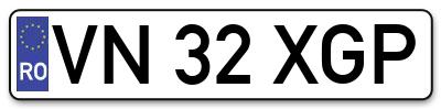 Placuta inmatriculare numar auto  VN-32-XGP, VN 32 XGP, VN32XGP