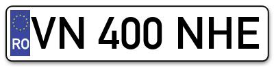 Placuta inmatriculare numar auto  VN-400-NHE, VN 400 NHE, VN400NHE