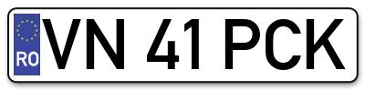 Placuta inmatriculare numar auto  VN-41-PCK, VN 41 PCK, VN41PCK