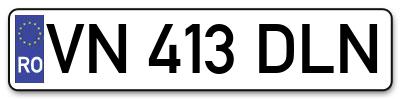 Placuta inmatriculare numar auto  VN-413-DLN, VN 413 DLN, VN413DLN