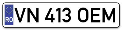 Placuta inmatriculare numar auto  VN-413-OEM, VN 413 OEM, VN413OEM