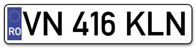 Placuta inmatriculare numar auto  VN-416-KLN, VN 416 KLN, VN416KLN