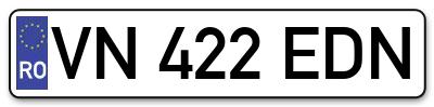 Placuta inmatriculare numar auto  VN-422-EDN, VN 422 EDN, VN422EDN