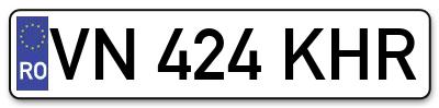 Placuta inmatriculare numar auto  VN-424-KHR, VN 424 KHR, VN424KHR