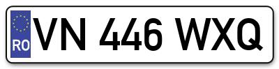 Placuta inmatriculare numar auto  VN-446-WXQ, VN 446 WXQ, VN446WXQ