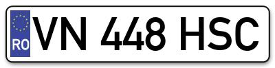 Placuta inmatriculare numar auto  VN-448-HSC, VN 448 HSC, VN448HSC